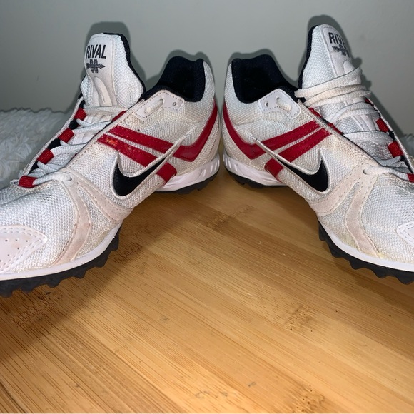 Nike Rival XC Mens Size 6.5 US Sneaker Track & Field Running White Red Black - Picture 5 of 8